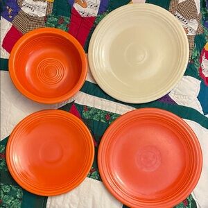 SALE🌻Fiesta Vibrant Orange and Cream Dinnerware Collection